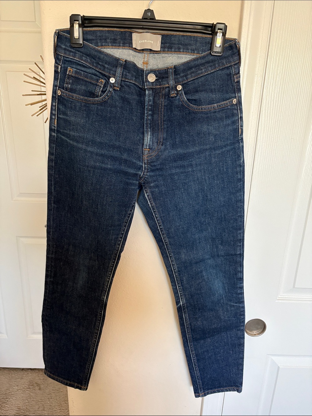 Everlane Indigo Slim-Straight ankle length Jeans